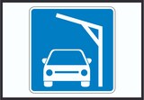 thumbnail of Liegestelle zum Laden von PKWs Autos aufladen Symbol A0 Rückseite selbstklebend