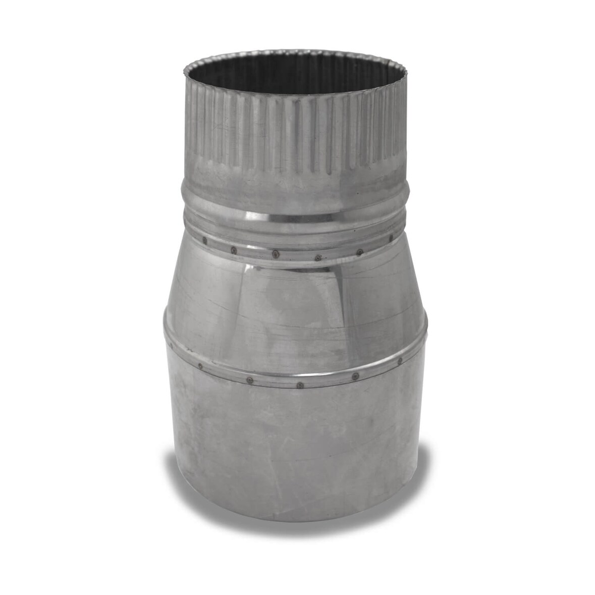 CAEXVEN Reducción para Conductos de 450 a 350 mm de diámetro para Estufas y Chimeneas de Leña en Acero Inoxidable - Serie Lisa