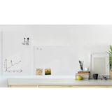 thumbnail of ALLboards Metallische Magnettafel Rahmenlos CLASSIC WHITE 60x40cm Memoboard für jede Art von Magneten + 4 Marker, 10 Magnete und Schwamm