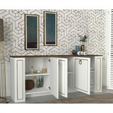 thumbnail of Sideboard Sansa mit 2er Spiegel Set Weiß Walnuss