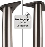 thumbnail of Tischbeine höhenverstellbar Ø60mm Edelstahl Optik für Schreibtisch Esstisch Länge 560mm