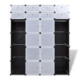 thumbnail of vidaXL Kast modulair met 18 vakken 37x146x180,5 cm zwart en wit