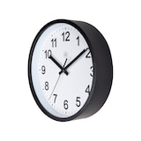 thumbnail of Nextime Reloj de pared Robust con armazón de plástico negro - 25,5 cm de diámetro