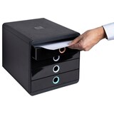 thumbnail of Exacompta 314496D AQUAREL Schubladenbox mit 4 Schubfächern, POP-BOX, für Dokumente A4+ - Farben sortiert