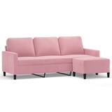 thumbnail of vidaXL 3-Sitzer-Sofa mit Hocker Rosa 180 cm Samt
