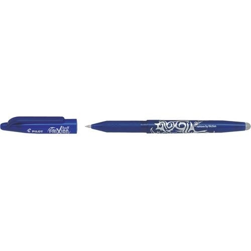 PILOT Stylo bille encre gel qui s'efface à l'aide de la gomme en bout de stylo FriXion coloris Bleu