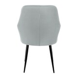 thumbnail of ECD Germany – Esszimmerstühle 6er Set – Grau Samt | mit Armlehnen & Rückenlehne, Metallbeine, ergonomisch gepolstert