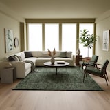thumbnail of Teppich Wohnzimmer Einfarbig Pflegeleicht Waschbar Schlafzimmer OEKO-TEX Grün 120x170 cm Schadstoffgeprüft – TITLIS von Kadima Design