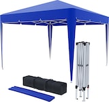 thumbnail of Gazebo Pieghevole Impermeabile 3 x 3 M Da Giardino Con 4 Sacche Pesi Sacca Trasporto Chiusura Fisarmonica Struttura Acciaio Copertura 160 gr/m² Blu