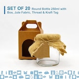 thumbnail of 20 Gläser 250ml mit Deckel, Kartons, Jutestoff, Schnur & Etiketten. Ideal für Geschenke oder Vorrat.