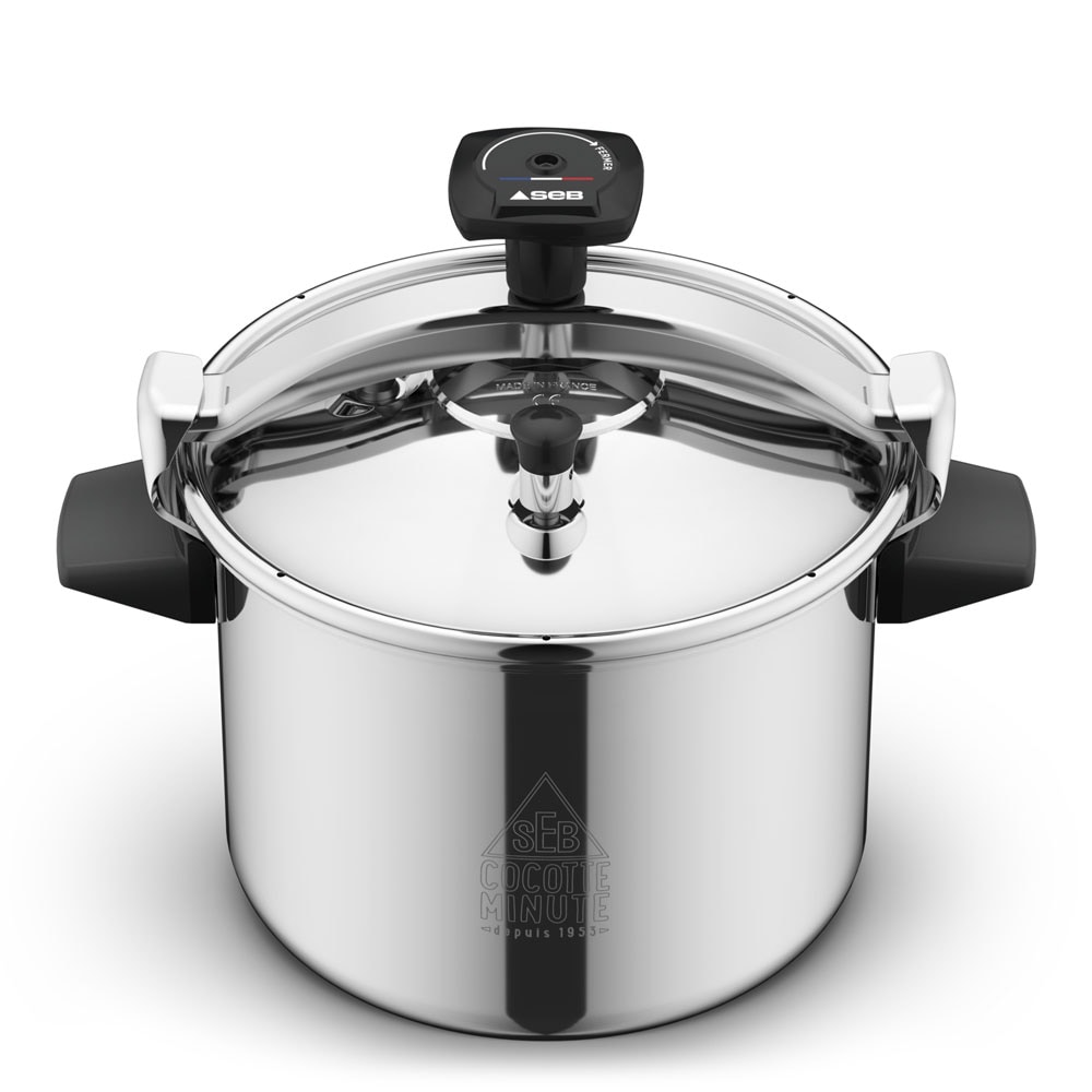 Cocotte inox authentique 9 L -  900.00 cl Argent / Métallique Rond Acier Seb 32.00x32.00 cm