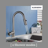 thumbnail of Paul | Premium Silber gebürstet ausziehbare Niederdruck Armatur |Edelstahl Wasserhahn Küche | Mischbatterie - 360 Grad drehbar | Boiler 3 Anschlüsse