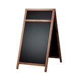 thumbnail of Kreidetafel Kundenstopper mit Logoplatte Europel 660x1280 mm DELUX naturholz 356247