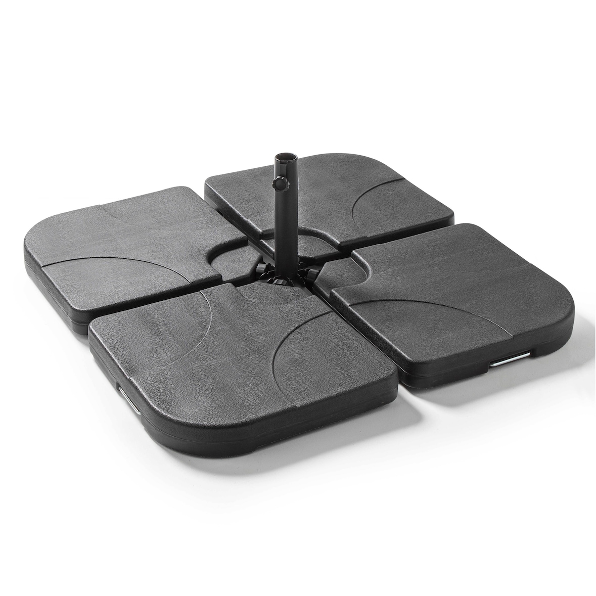 Lot de 4 dalles à remplir en Polyéthylène noir - Oviala