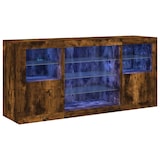 thumbnail of Helloshop26 - Sideboard Kommode Kleiderschrank Aufbewahrungsmöbel Organizer für Küche Wohnzimmer Lounge mit LED-Beleuchtung 142,5 x 02_0029870