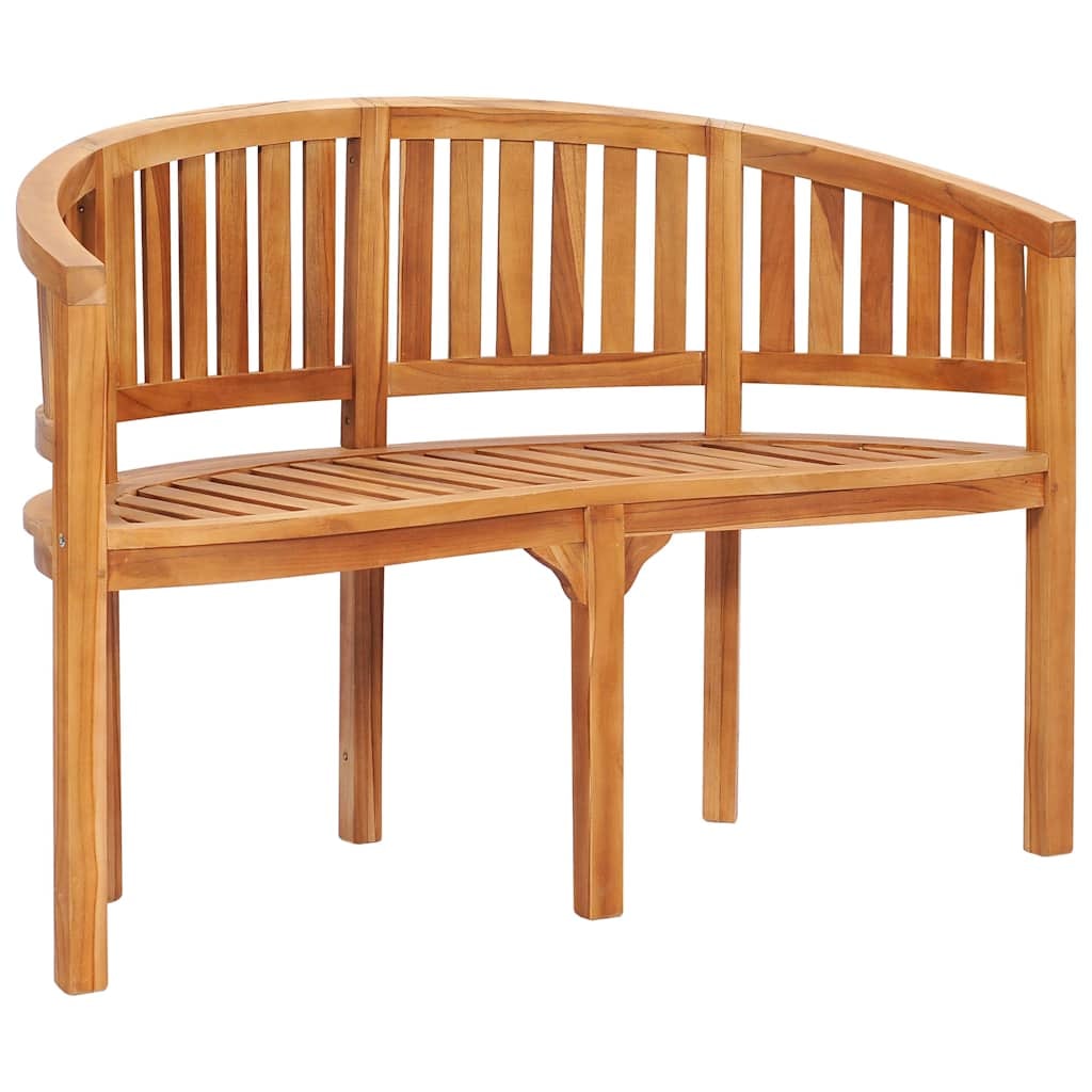 vidaXL Bananenbank 120 cm massief teakhout