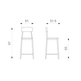 thumbnail of Woody - Sgabello in legno bianco - Set da 2 pz