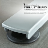 thumbnail of bümö Eckschreibtisch elektrisch höhenverstellbar L-Form: 160 x 240 cm in graphit, Gestell silber - Stehschreibtisch mit Memory-Steuerung,