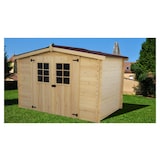 thumbnail of HABRITA abri madriers massifs 4.59 m² bois naturel al3019.02n