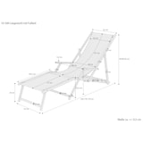 thumbnail of Sonnenliege rot Liegestuhl Fußteil Tisch Gartenliege Deckchair Strandstuhl Gartenmöbel 10-308FT