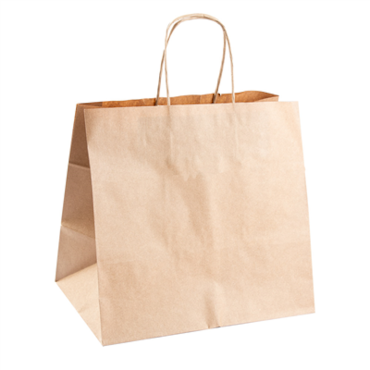 Bolsas Sos Catering Con Asas  80 G/M2 26+17X24 Cm Natural Kraft (250 unidades)