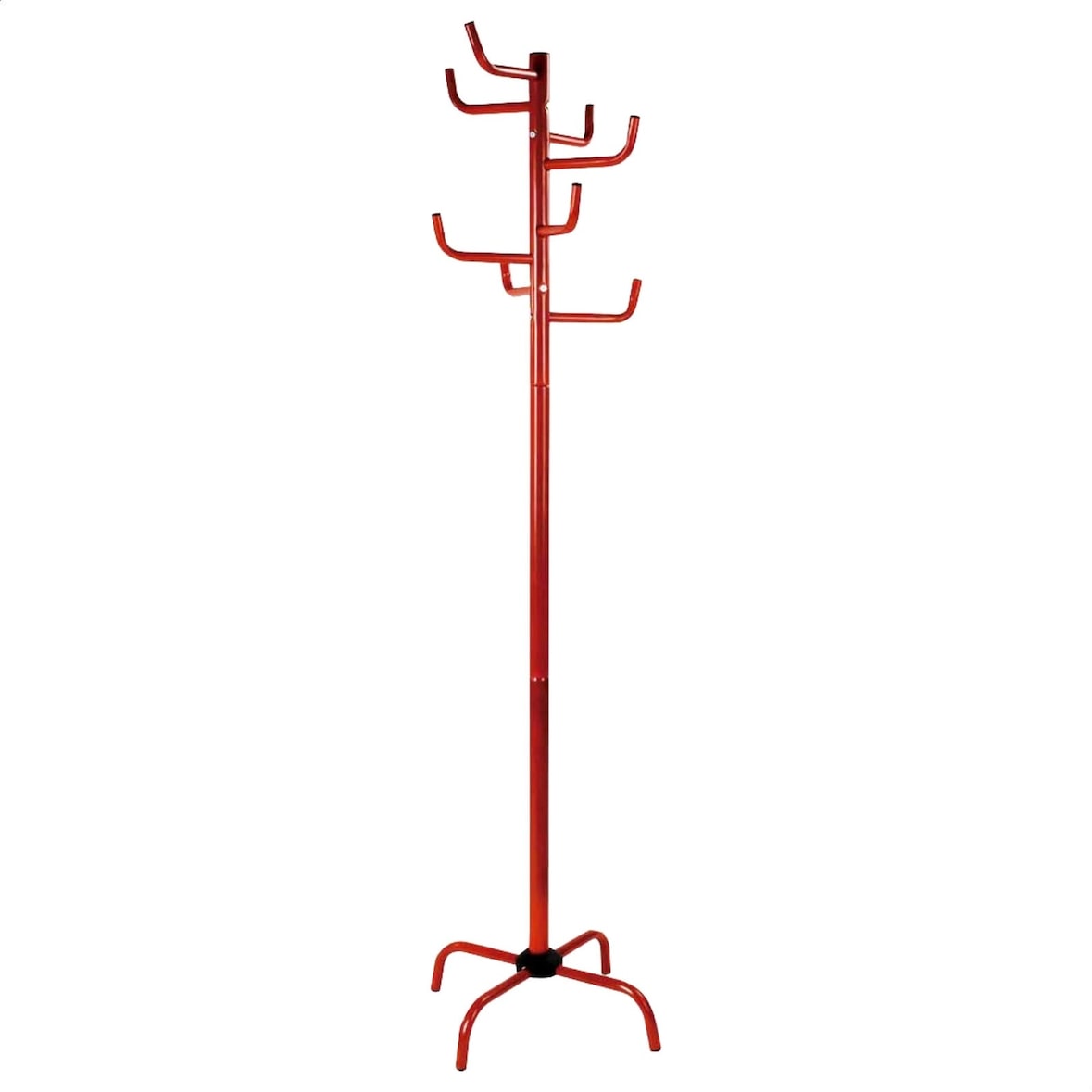 Wellhome Perchero tree metalico rojo con 8 perchas 50x50x183 cm