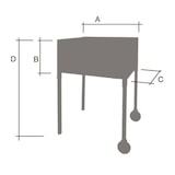 thumbnail of FLORES CORTES - 33705 - Barbacoa para Leña y Carbón con Marco de 3 Alturas