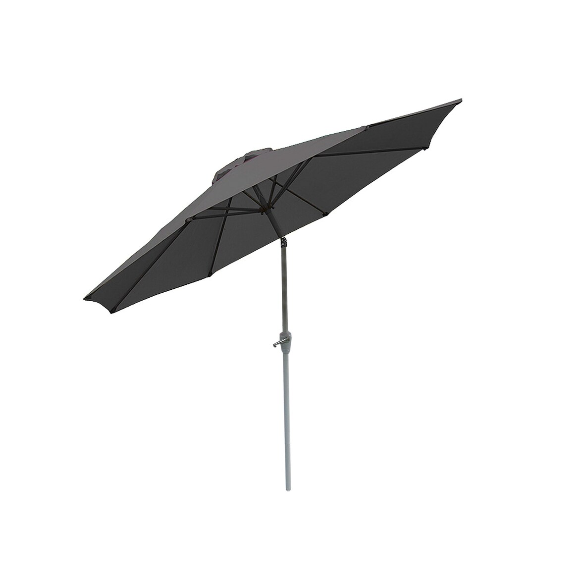 Parasol N18, tuinparasol, Ø 2,7m kantelbaar polyester/aluminium 5kg ~ antraciet