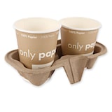 thumbnail of BIO Becherhalter Double für 2 Coffee-to-go-Becher 22x11x4,5 cm (LxBxH) 100 Stück