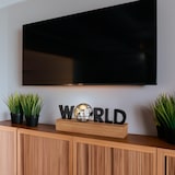 thumbnail of WellHome - Luminária LED Texto ''Mundo'' - Decoração Moderna em MDF e Ferro 38x8x15cm