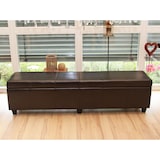 thumbnail of Baúl Kriens XXL, piel + polipiel, 180x45x45cm ~ marrón