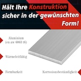 thumbnail of PRIOstahl Flachprofil Aluminium Flachstange Flachmaterial Aluprofil 30x3mm 2 Meter Schweißbar Alu
