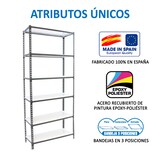 thumbnail of SimonRack Metallregal, 2500x1200x300 mm, 6 Ebenen, Metallboden, 200 kg Biegepunkt, Anthrazit/Weiss - Simonclick