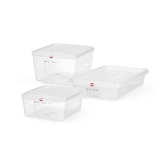 thumbnail of HENDI GN 2/3 Behälter, Polypropylen, GN 2/3, 9L, Transparent, 354x325x(H)100mm, Rechteckig