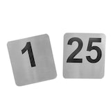 thumbnail of Garcia de Pou - Numeri Per Tavola Da 1 A 25 9,5X8,8 Cm Argento Acciaio Inox
