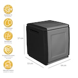 thumbnail of ArtPlast - Baúl en polipropileno 130L en color Gris Oscuro 54x53x57 cm - Colección CUBE