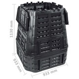 thumbnail of vidaXL Compostbak 740 L 93,3x93,3x113 cm zwart