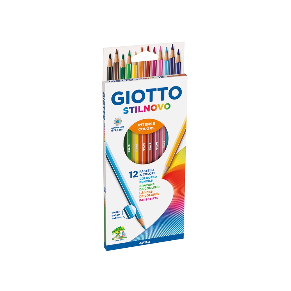 Etui 12 crayons de couleur Stilnovo, coloris assortis