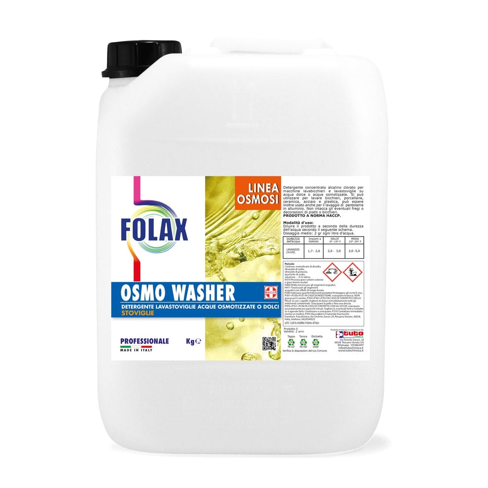 Folax Osmo Washer detergente lavabicchieri e lavastoviglie a Osmosi  12 KG