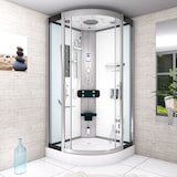 thumbnail of Dampfdusche Duschtempel Sauna Dusche Duschkabine D46-10T2-EC 90x90 cm mit 2K Scheiben Versiegelung