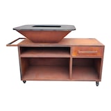 thumbnail of Barbecue met cortenstalen kast met bakplaat en grill