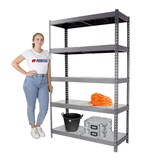 thumbnail of PROREGAL Schwerlastregal METAL BEAST FIVE | HxBxT 200x210x75cm | Fachlast 500kg | Grau | Regal Standregal Werkstattregal Lagerregal Kellerregal