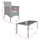 thumbnail of tectake Salon de jardin 8 places avec housse de protection - noir/gris - 404327