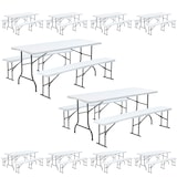 thumbnail of Lot de 10 tables et bancs pliants 180 cm - Oviala