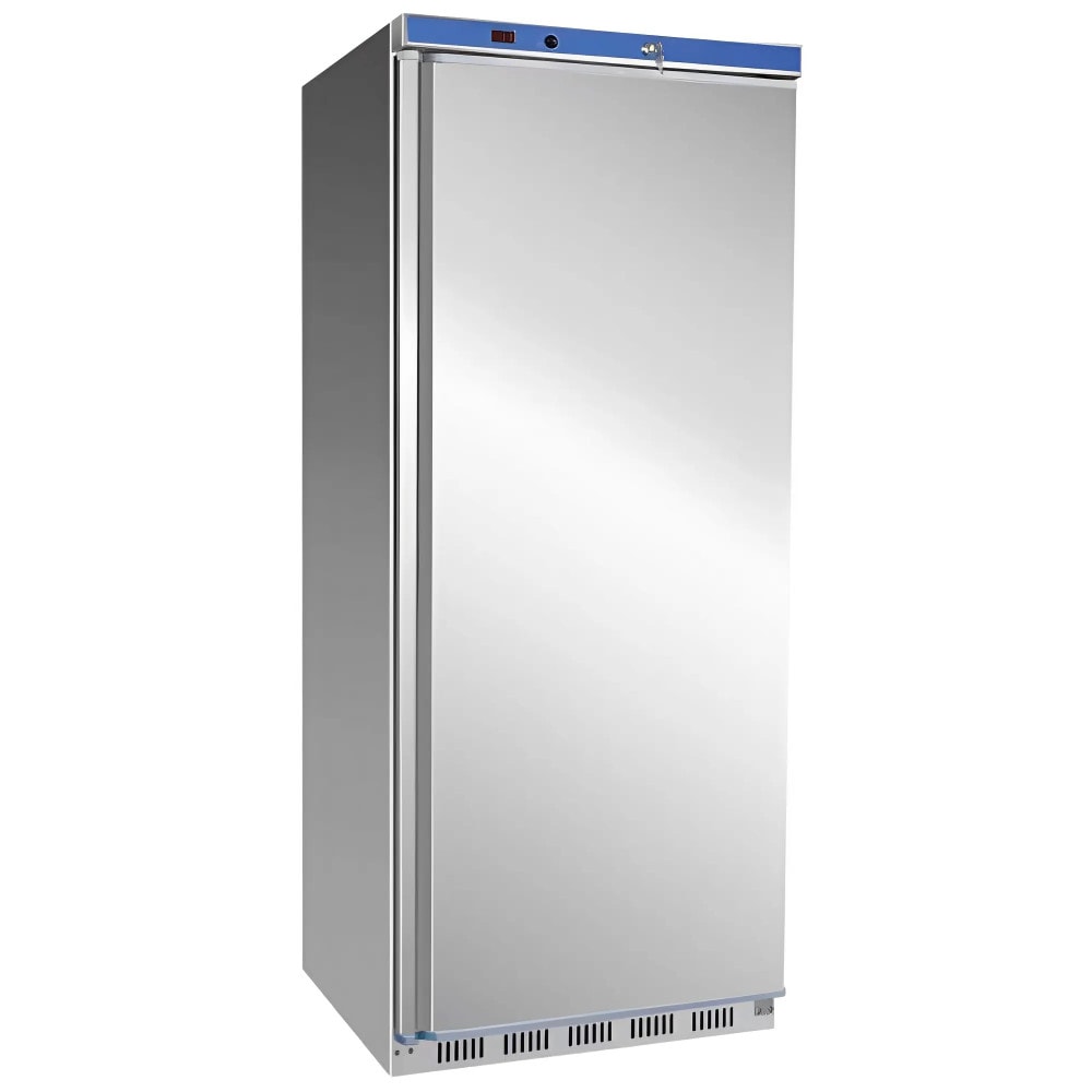Congelador industrial INOX de 600 litros para hostelería. Armario congelado profesional vertical acero inoxidable para bar y restaurante.