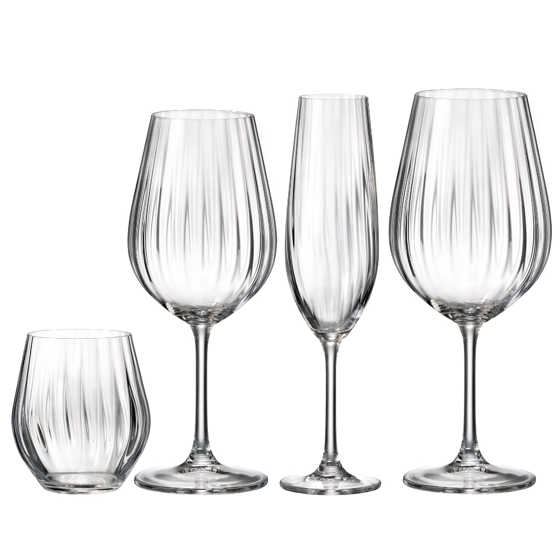 Bohemia glazenset Sarah Waterfall kristalglas 16-delig