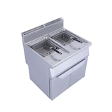 thumbnail of METRO PROFESSIONAL Gasfritteuse GGF2700, Edelstahl, 80 x 70 x 108.5 cm, 32 L, Piezozündung, silber