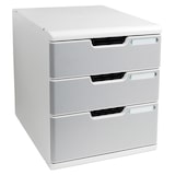 thumbnail of EXACOMPTA Cassettiera Modulo 325041D , sistema modulare a 3 cassetti A4, box PS monoblocco, dimensioni (PxlxAlt)  35x28,8x32cm, gamma Office, granito