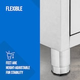 thumbnail of Royal Catering - RVS keukenkast met lades - 50 x 70 cm - 185 kg - 7 lades voor pizzadeeg - met achteropstand -