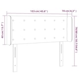 thumbnail of vidaXL LED Kopfteil Dunkelblau 103x16x78/88 cm Samt